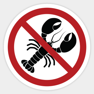 No Lobsters Allowed Sticker